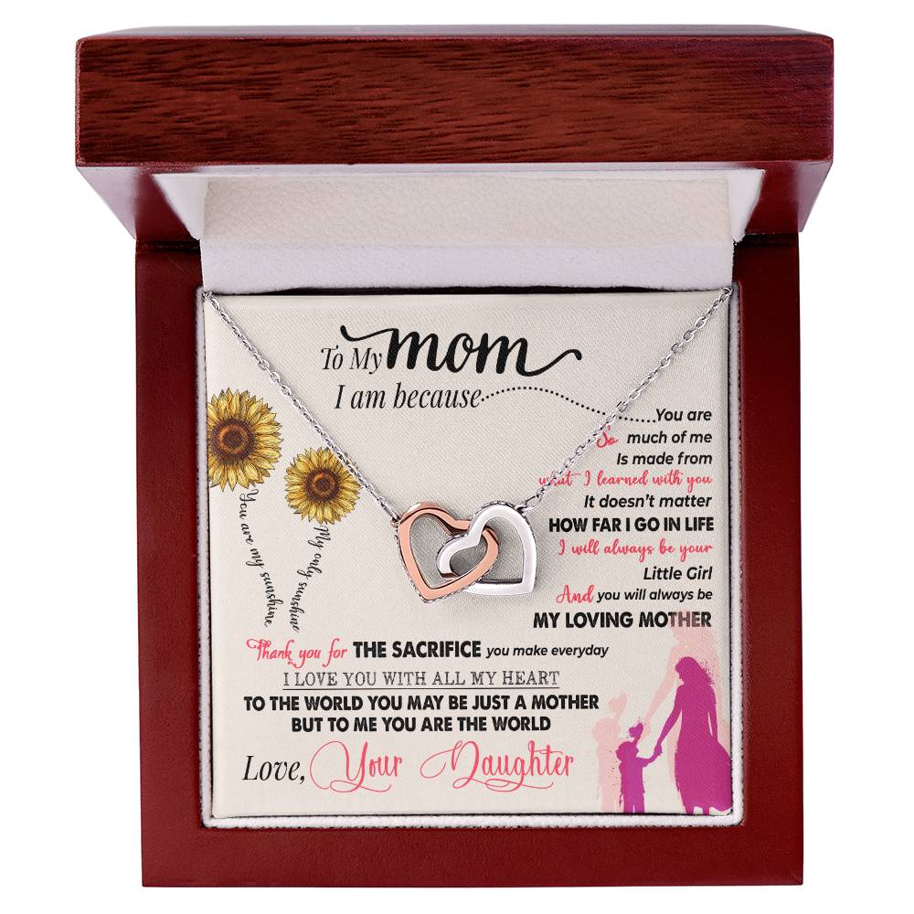 To My Mom – Interlocking Hearts Necklace | "I Am Because You Are"