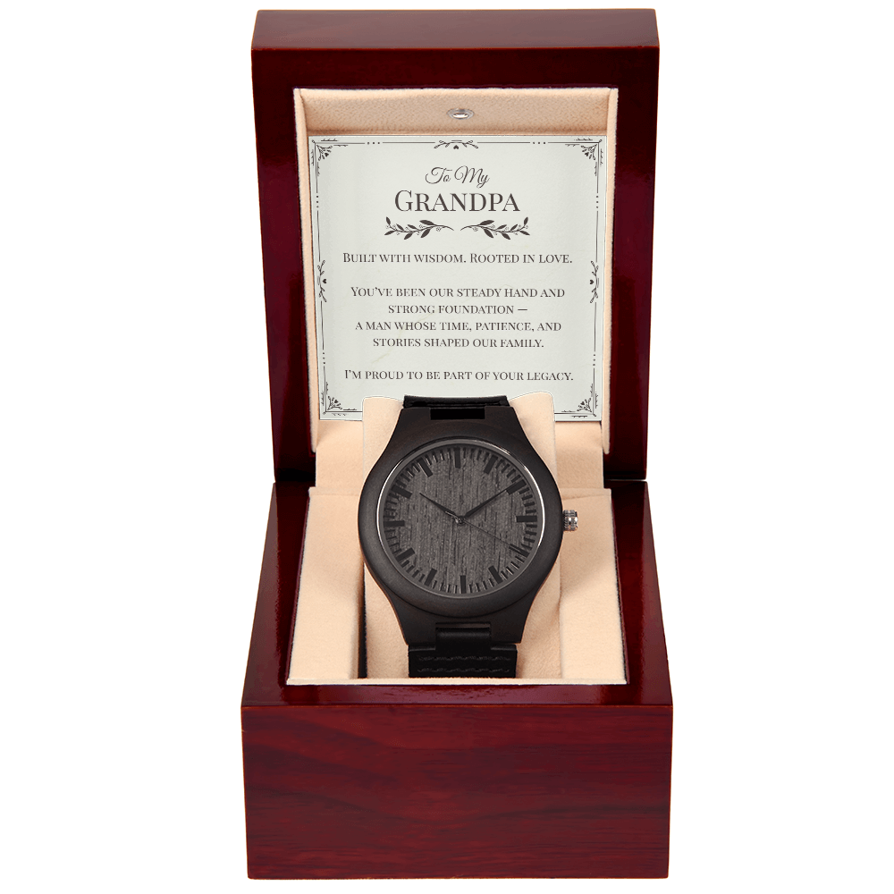 Sentimental Grandpa Watch – Elegant Gift with Heirloom Message Card | Grandparents Day, Birthday, or Retirement Keepsake