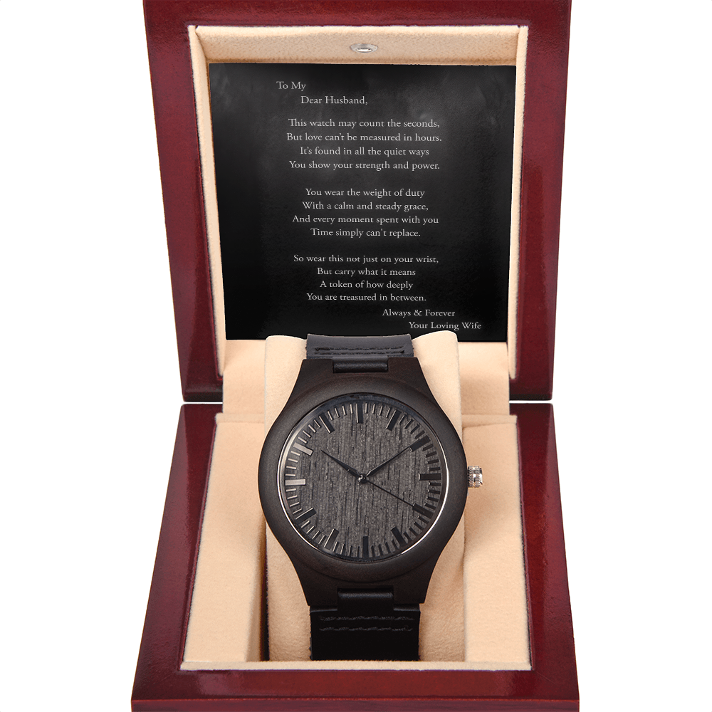 To My Husband - Wooden Watch & Luxury Giftbox
