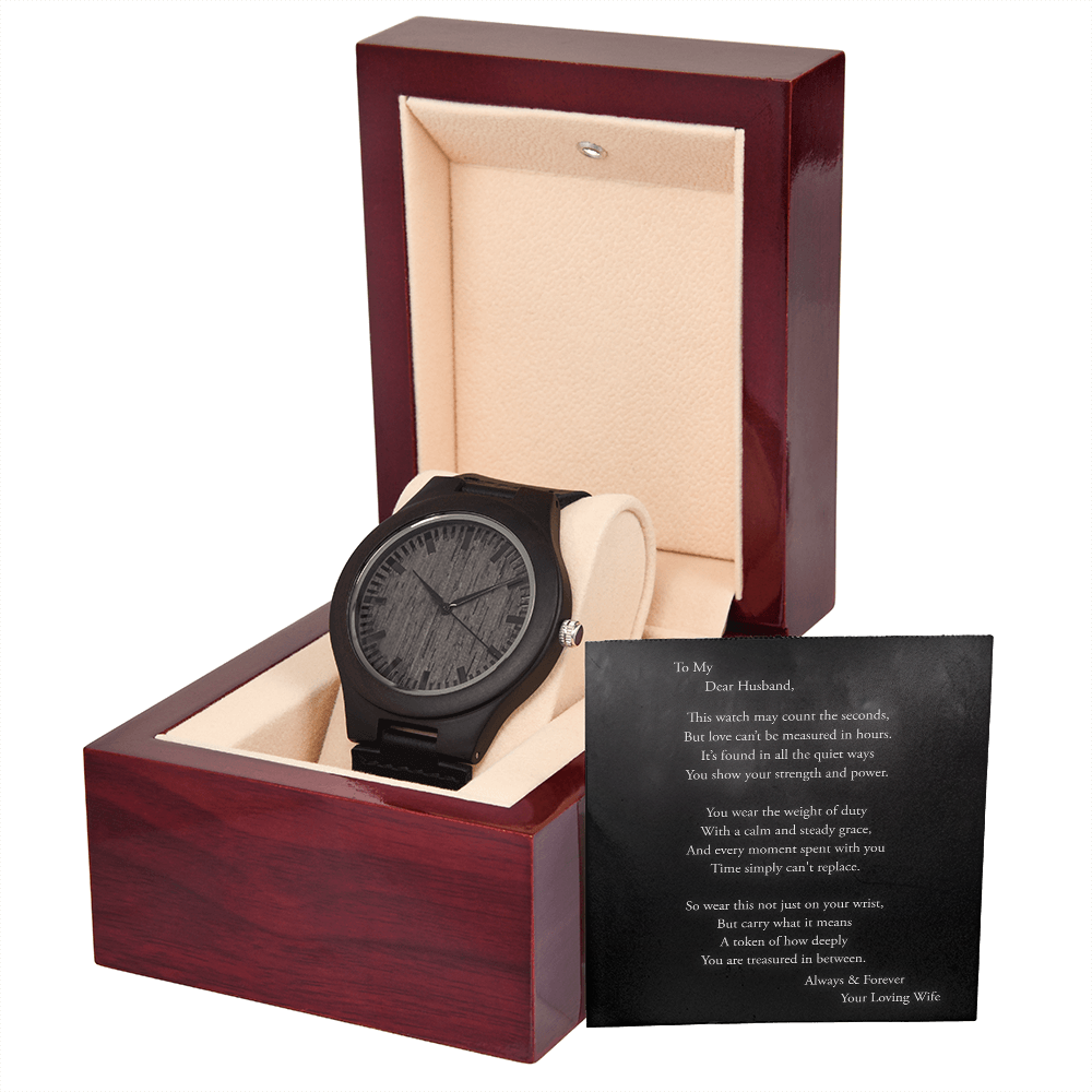 To My Husband – Wooden Watch in Luxury Gift Box