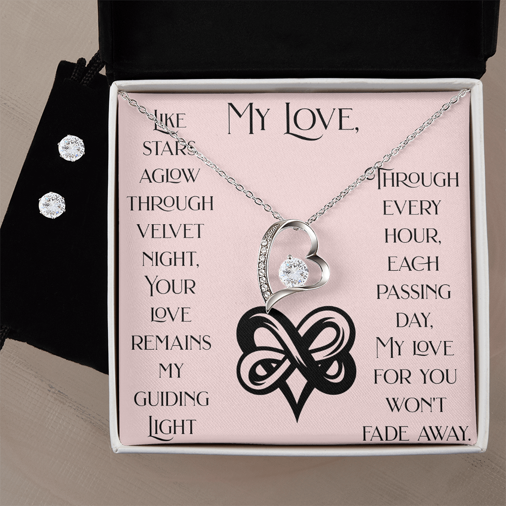 Sparkling Eternity Love Necklace Set, Perfect for those you love