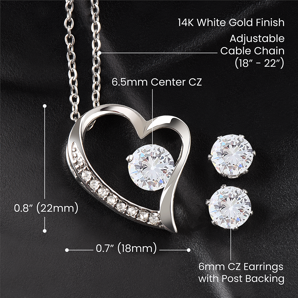 Sparkling Eternity Love Necklace Set, Perfect for those you love