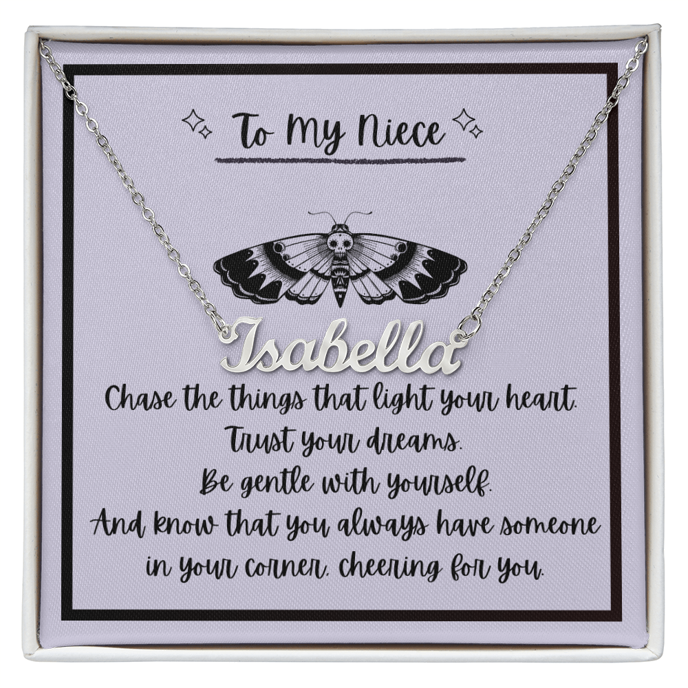 🌙 “To My Niece” Custom Name Necklace