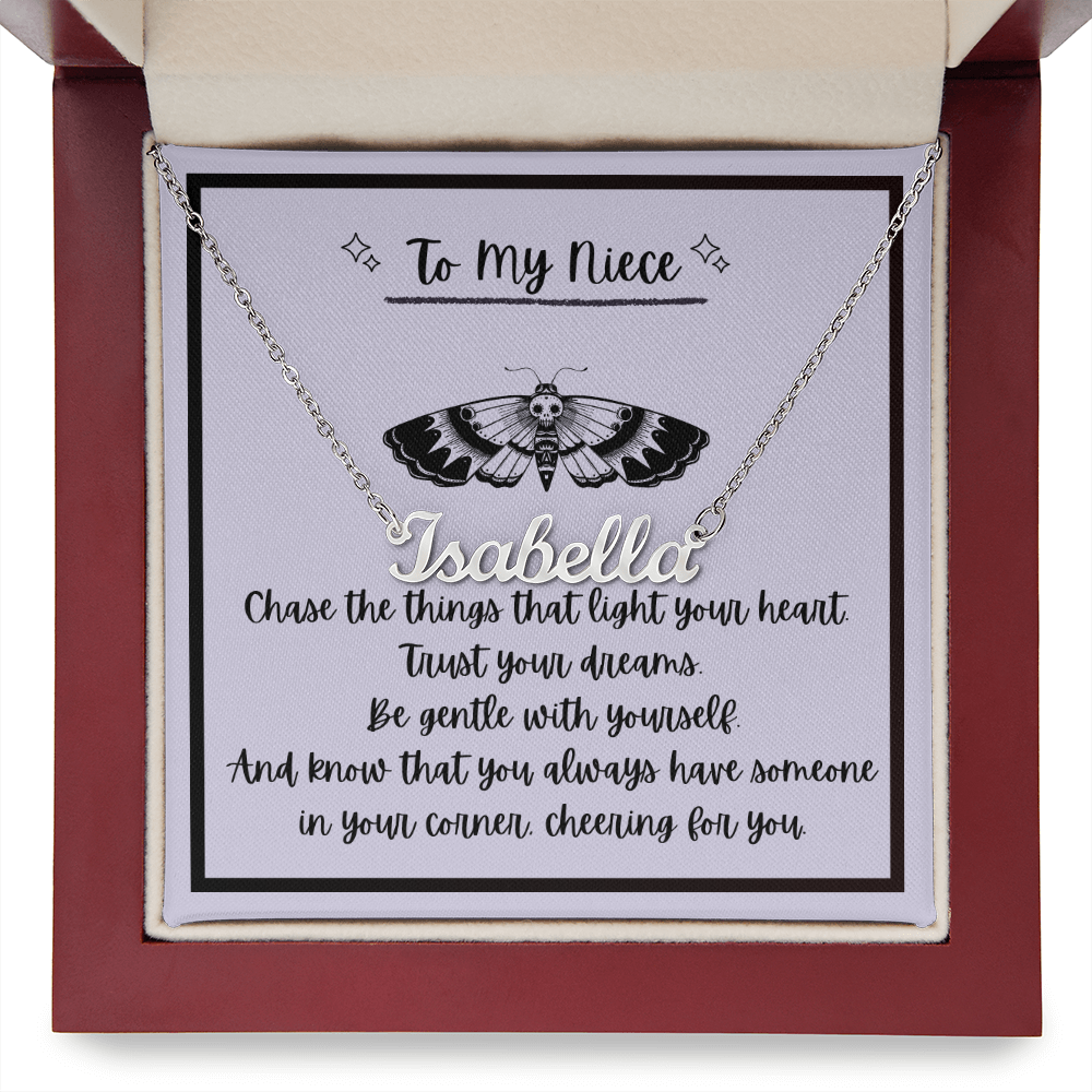 🌙 “To My Niece” Custom Name Necklace