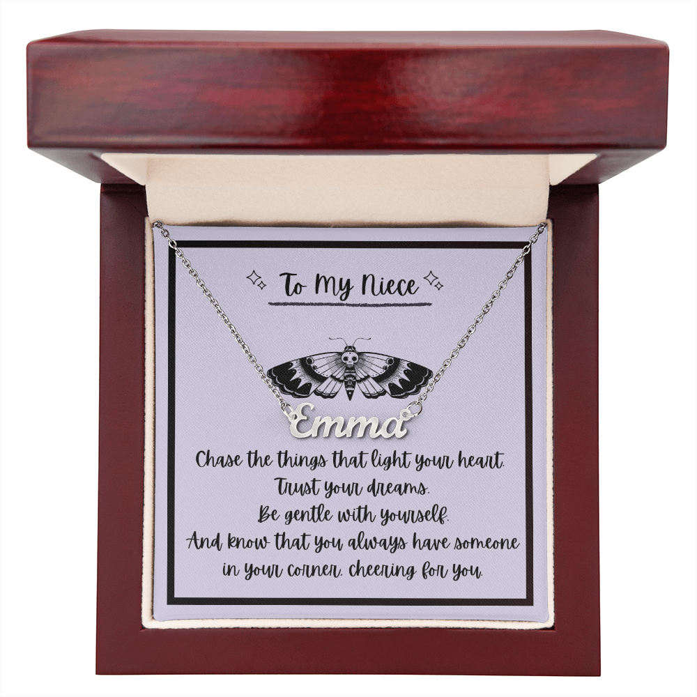 🌙 “To My Niece” Custom Name Necklace