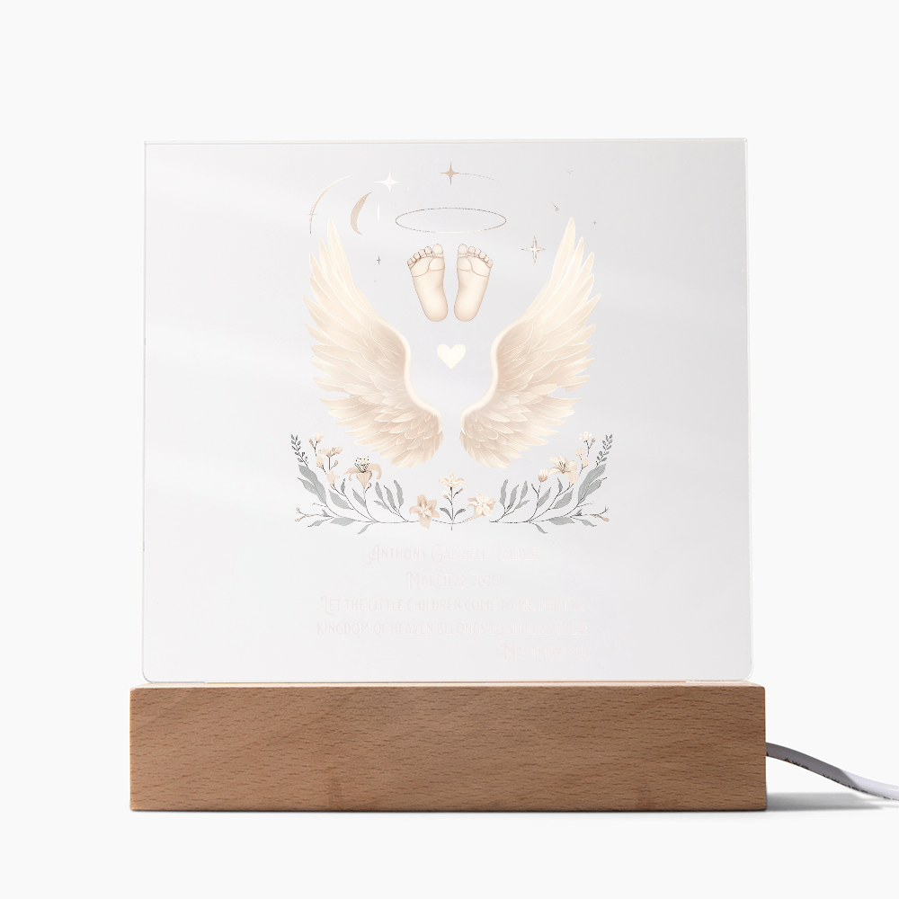 Angel Baby Customized Acrylic Memorial - Bible Verse