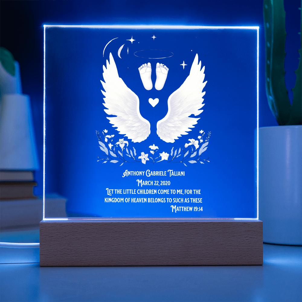 Angel Baby Customized Acrylic Memorial - Bible Verse