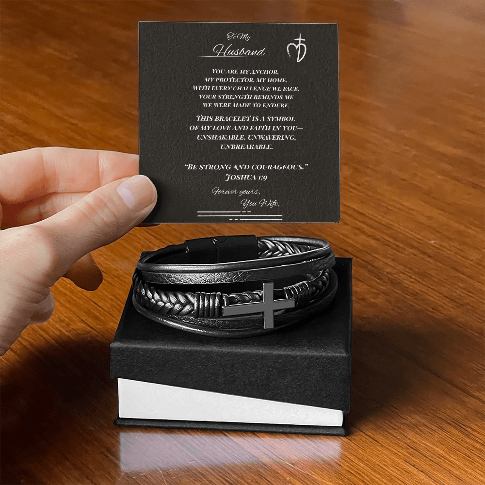 To My Husband - Faith Cross Bracelet