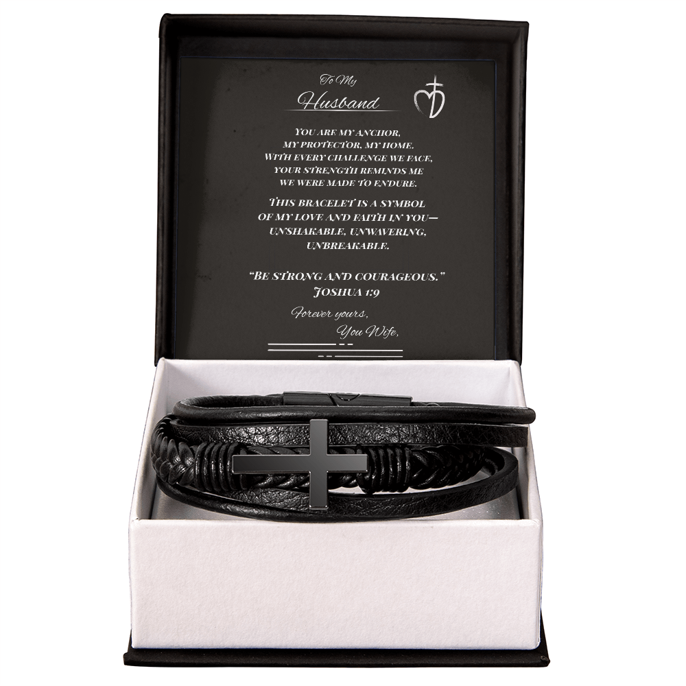 To My Husband - Faith Cross Bracelet