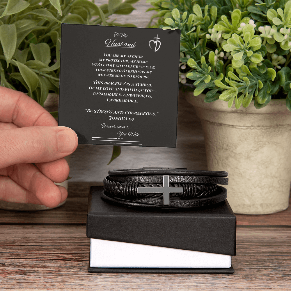 To My Husband - Faith Cross Bracelet