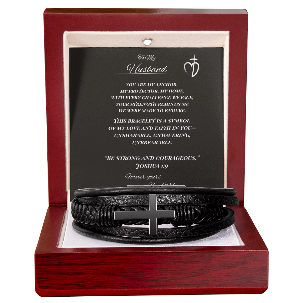 To My Husband - Faith Cross Bracelet