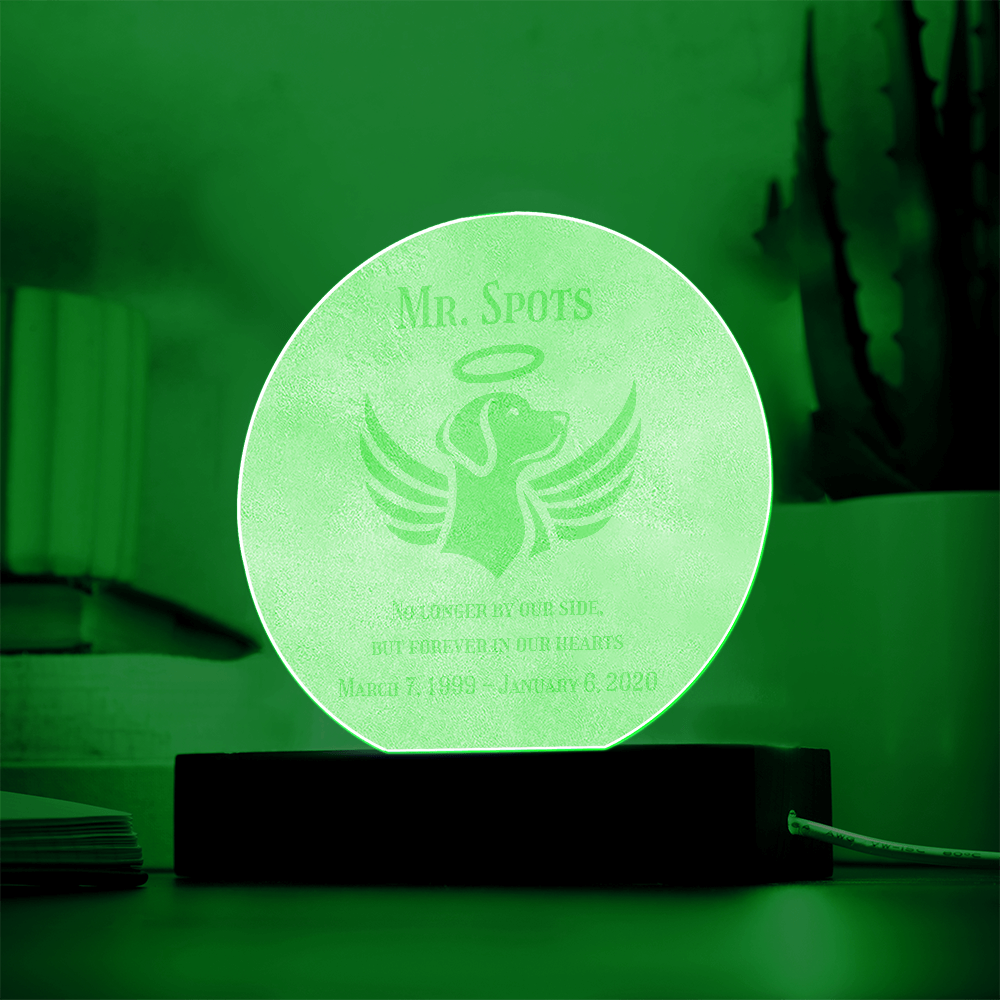 Engraved Acrylic Dog Memorial - Remember Your Best Friend