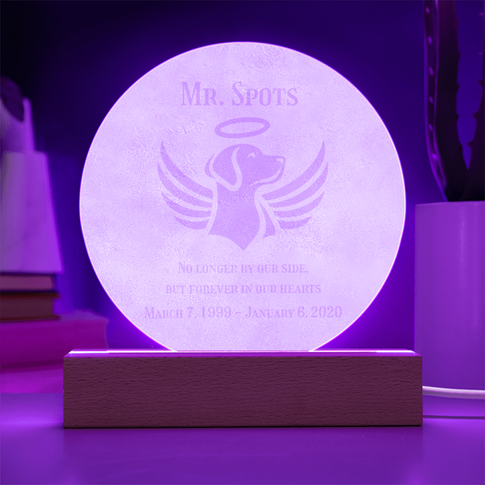 Engraved Acrylic Dog Memorial - Remember Your Best Friend