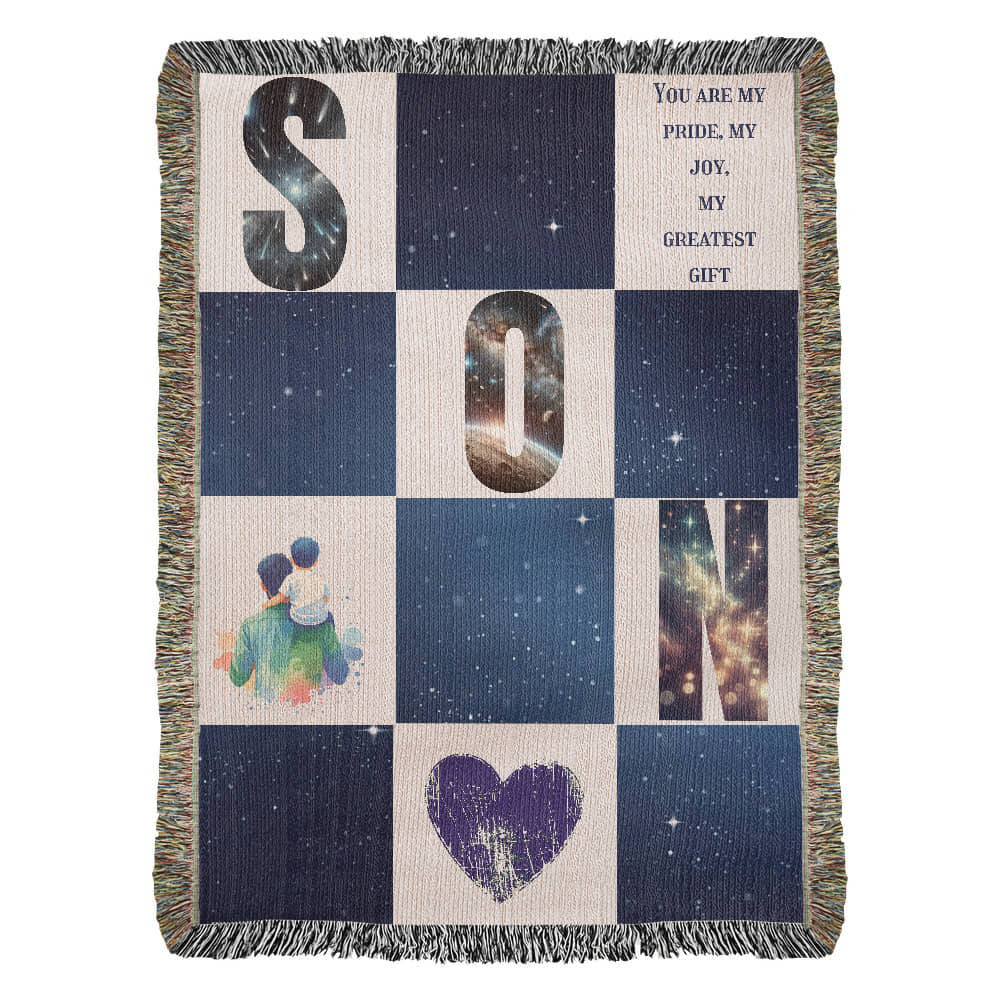 To My Son Heirloom Quality Woven Blanket