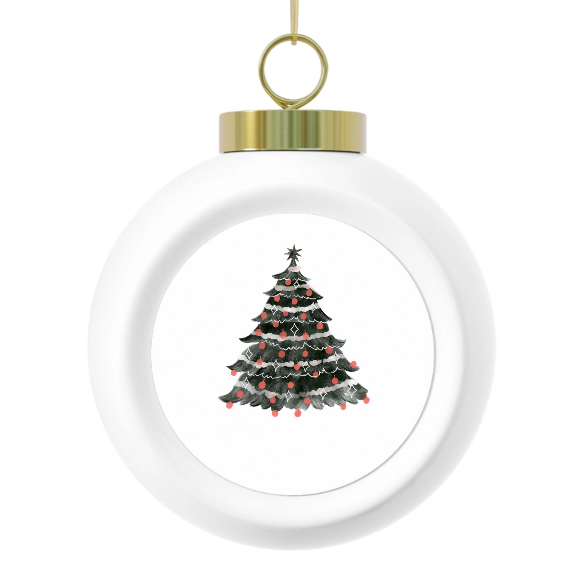 Personalized Couple Christmas Ornament – Custom Ceramic Ball with Names, Message, Vintage Keepsake