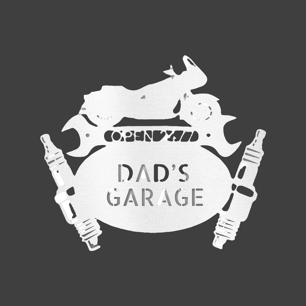 Cruiser Mechanic Monogram - Gift for Dad's - Steel Sign