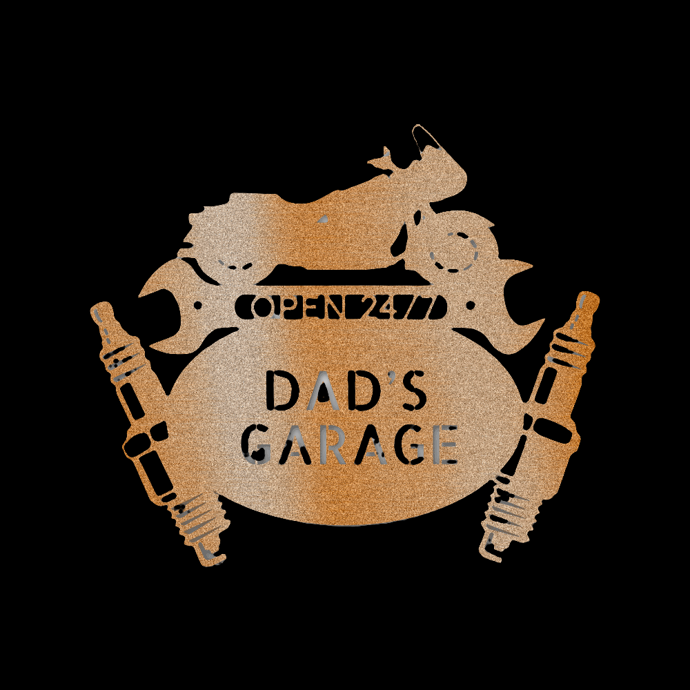 🛠️ Cruiser Mechanic Monogram – Personalized Garage Sign for Dad or Grandpa