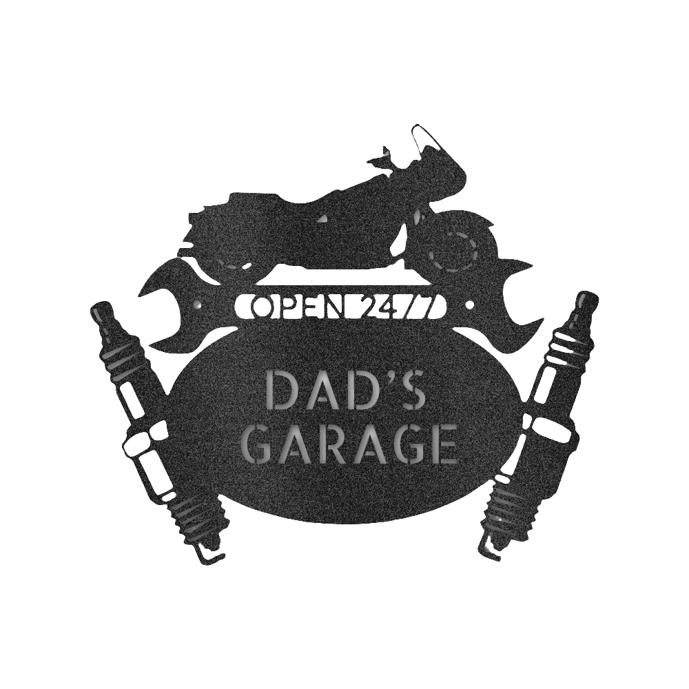 Cruiser Mechanic Monogram - Gift for Dad's - Steel Sign