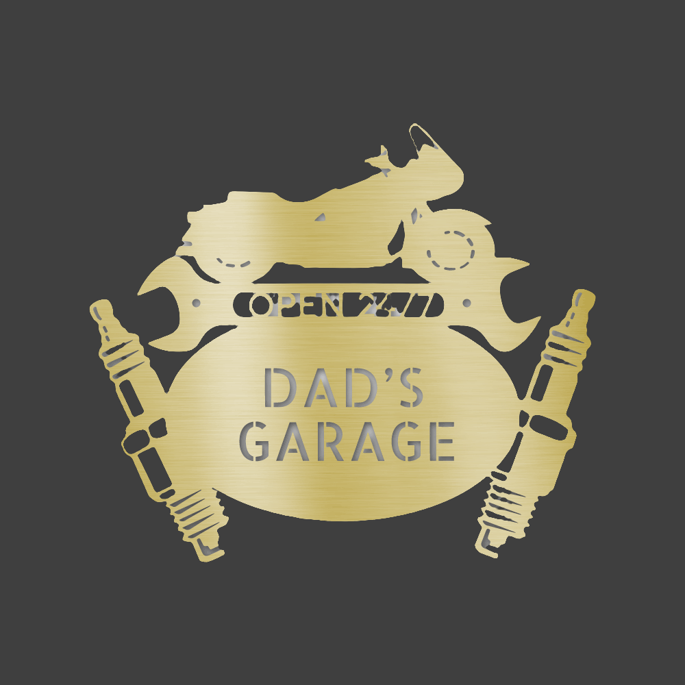 🛠️ Cruiser Mechanic Monogram – Personalized Garage Sign for Dad or Grandpa