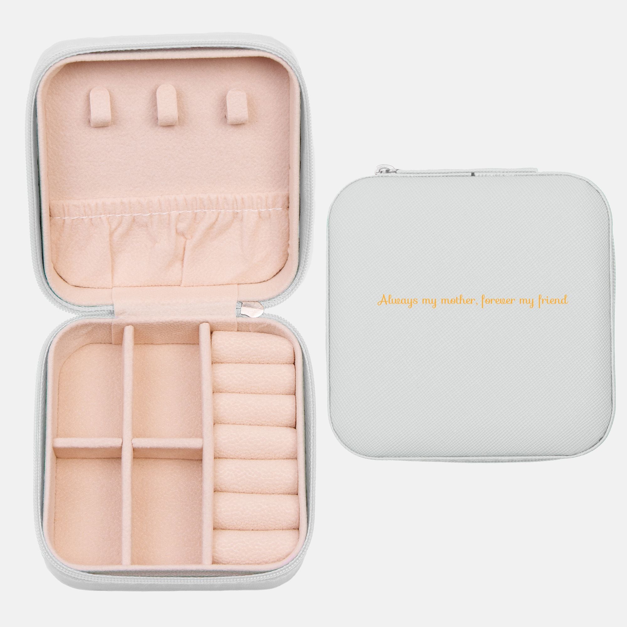 🌸 To My Mother – Jewelry Travel Case | “Always My Mother, Forever My Friend” Keepsake Gift